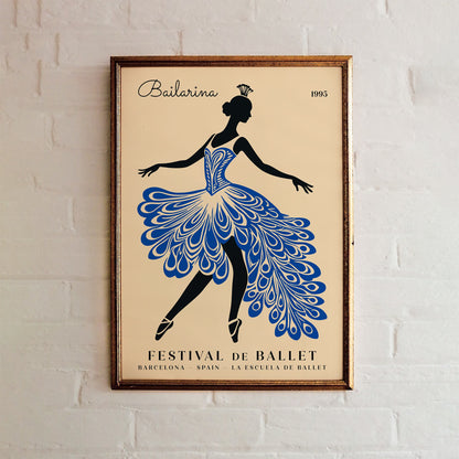 Barcelona Ballet Festival Poster - Dance Wall Art Print