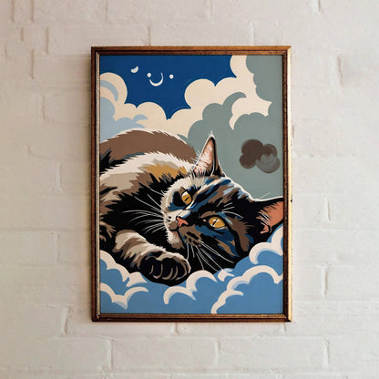 Sleepy Cat Art Print