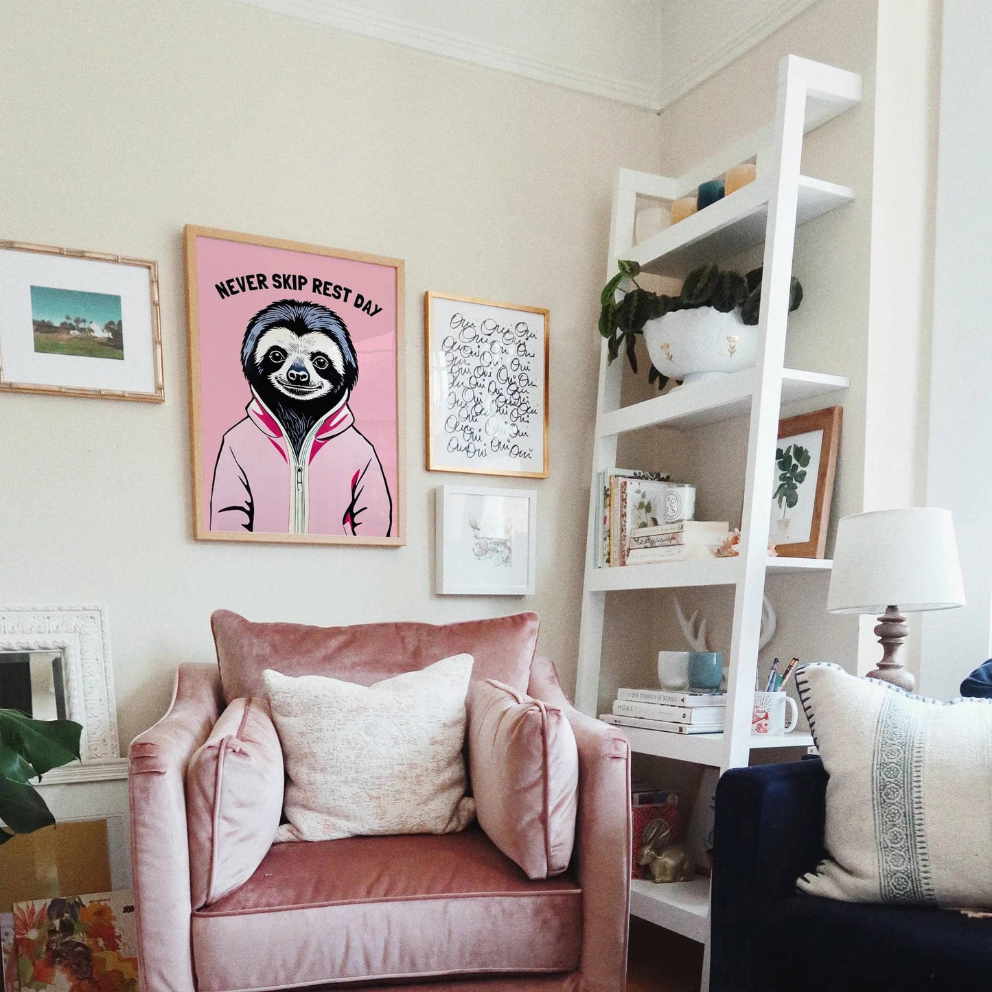 Never Skip Rest Day Cute Sloth Poster
