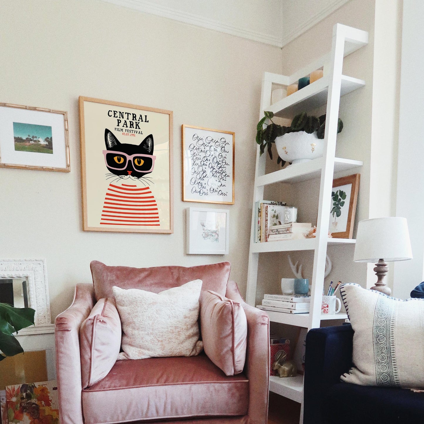 Central Park Film Festival Cat Art Print