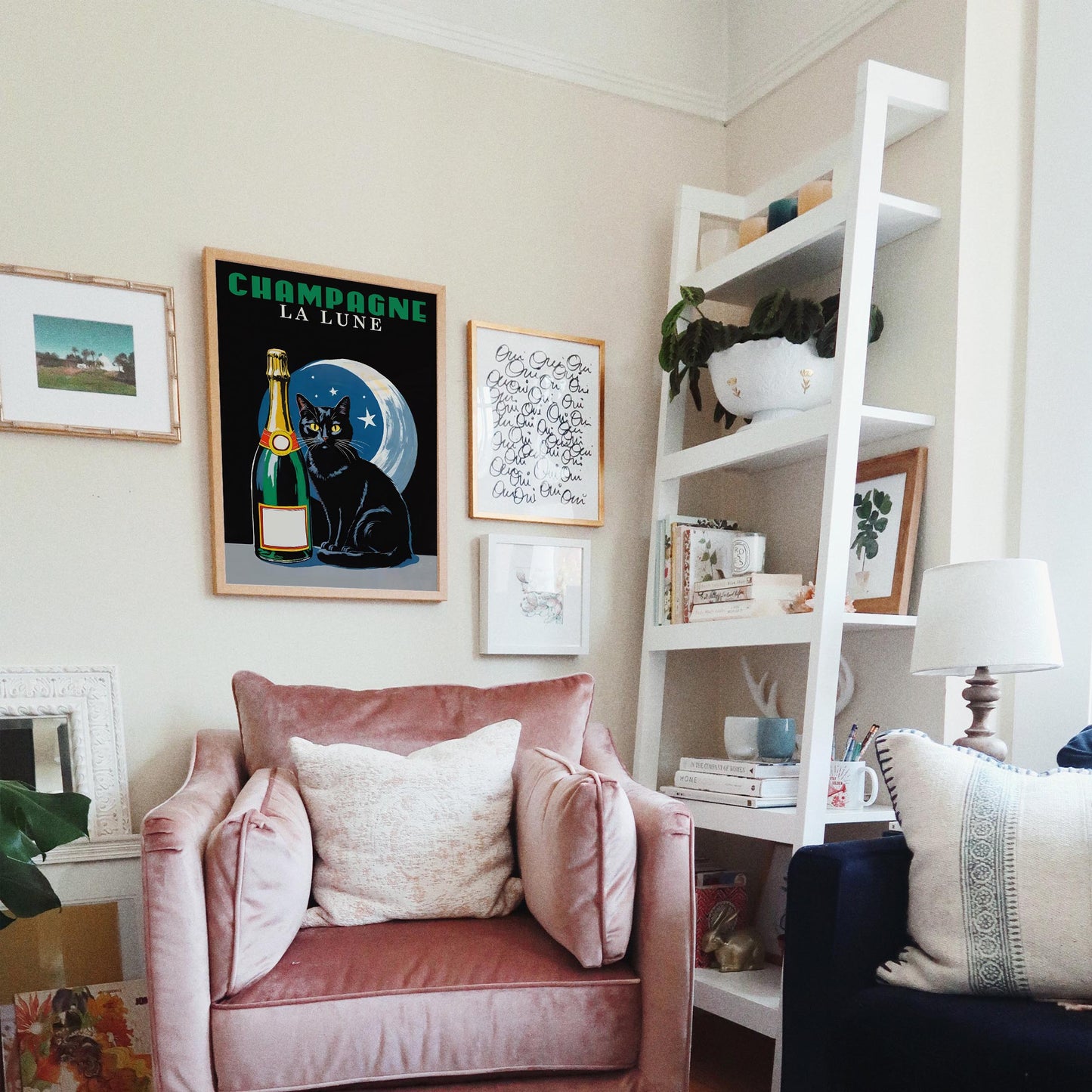 Champagne La Lune Wall Art