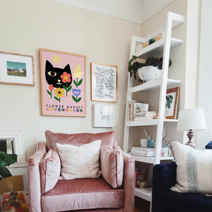 Flower Market Copenhagen Colorful Poster