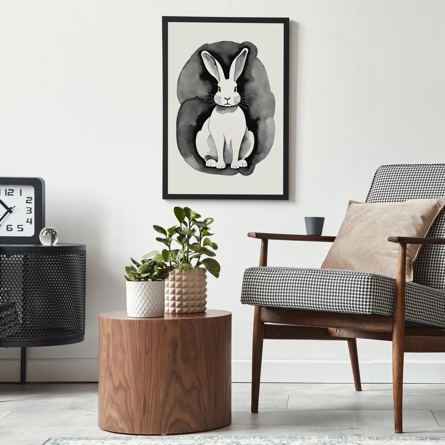 Watercolor Bunny Poster Print