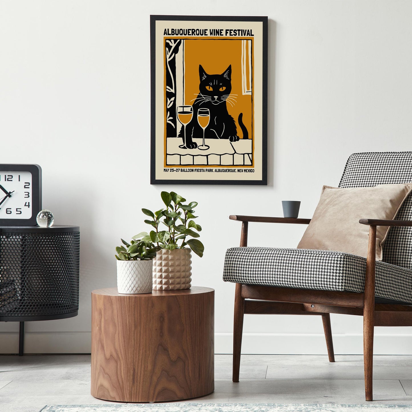 Wine Cat Poster Print