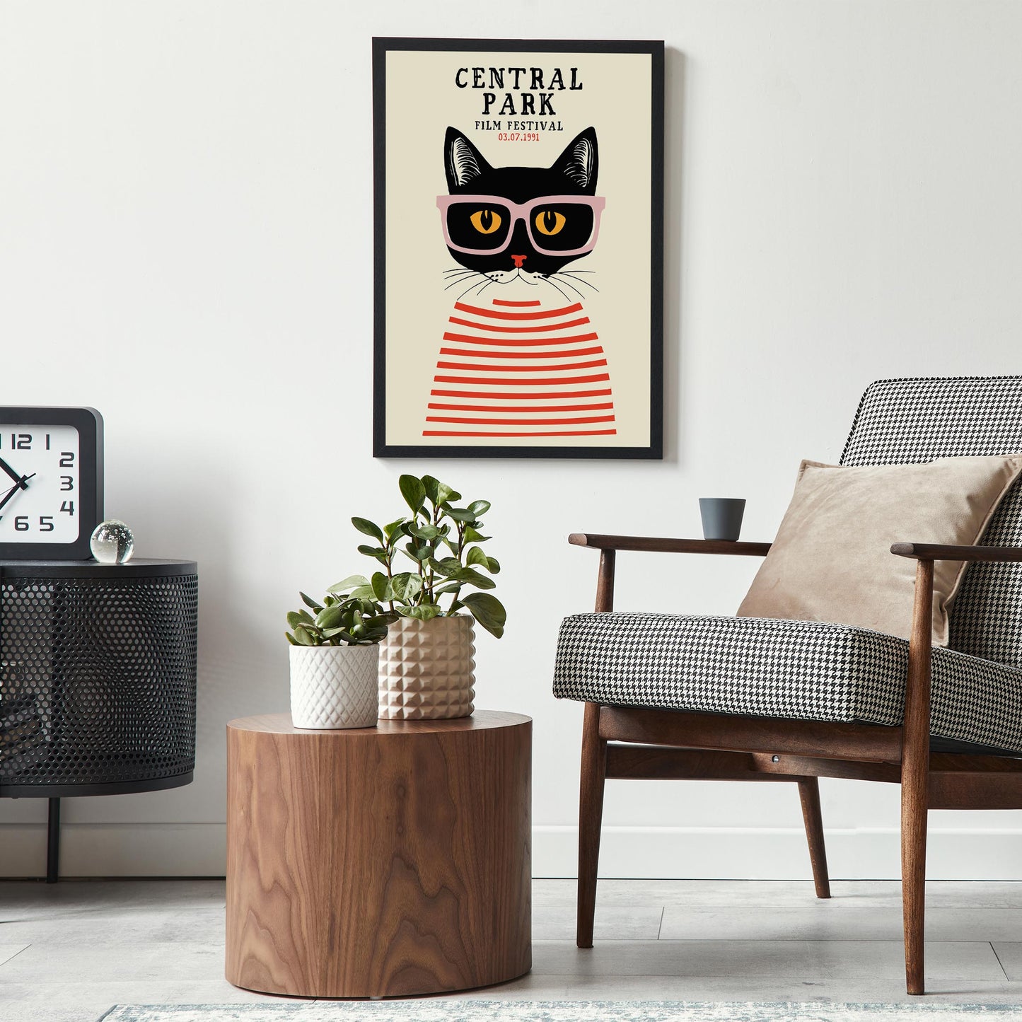 Central Park Film Festival Cat Art Print