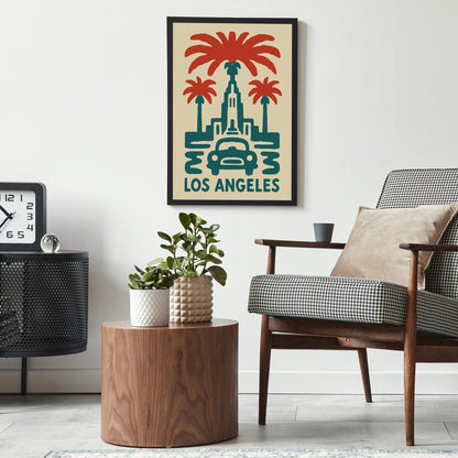 Los Angeles Palm Travel Poster