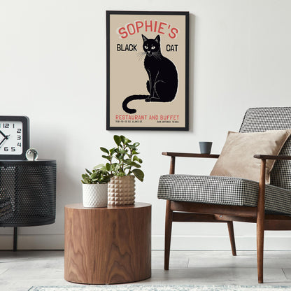 Sophie's Black Cat Bistro Poster