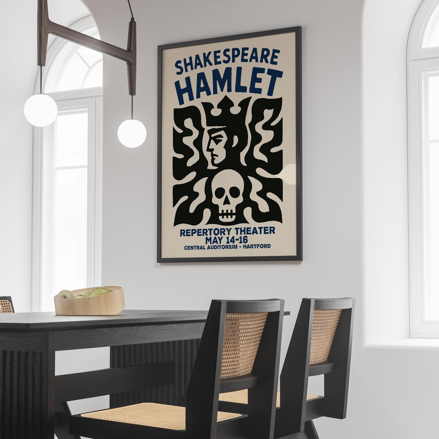 Hamlet Skull Poster Print