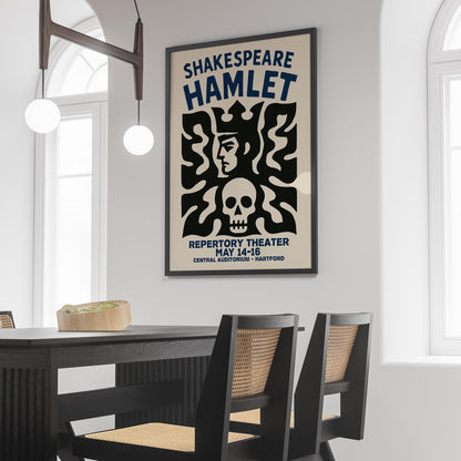 Hamlet Skull Poster Print