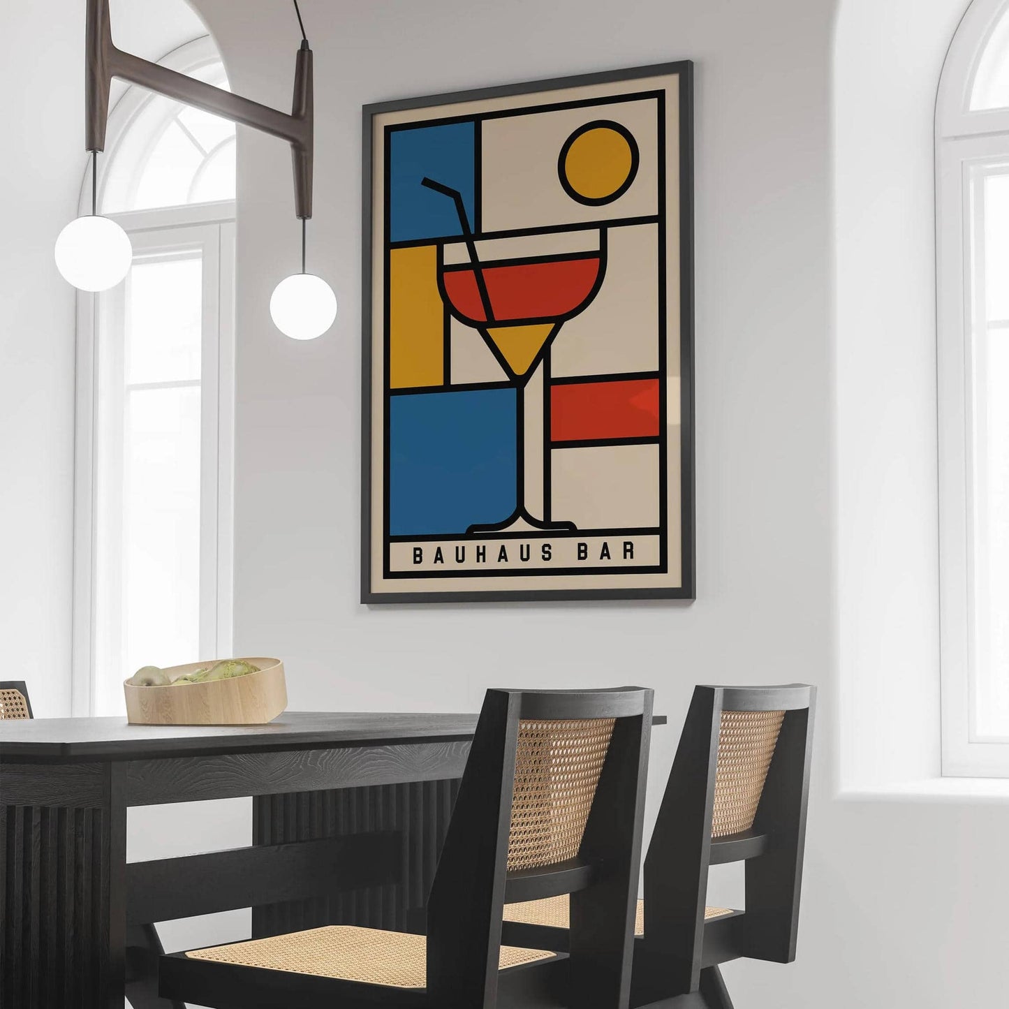 Bauhaus Bar Geometric Wall Art Print 2025