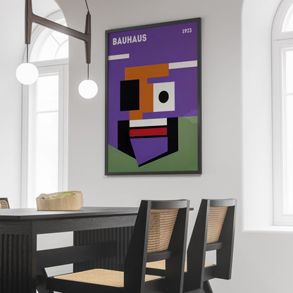 Purple Bauhaus Geometric Poster