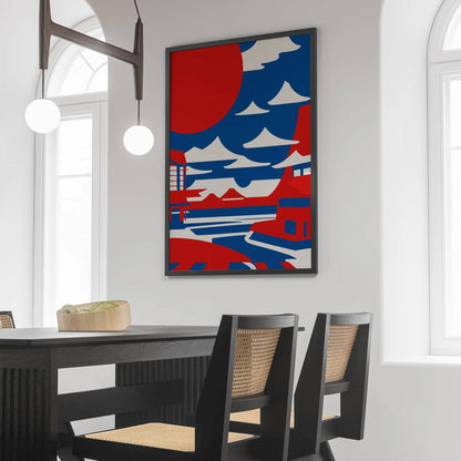 Geometric Japan Landscape Poster - HypeSheriff