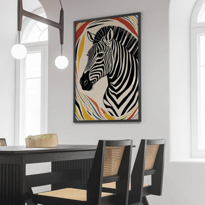 Mid-Century Modern Zebra Art Print