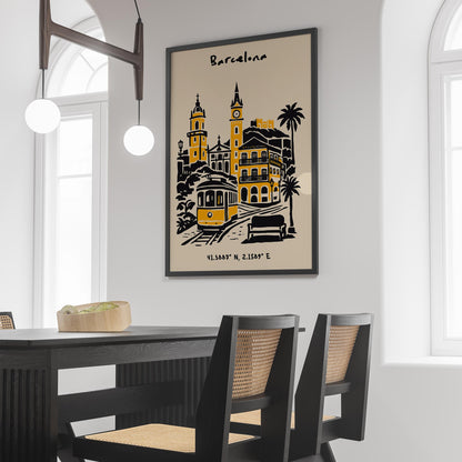 Barcelona Spain Poster 2026 – Travel Wall Art Print