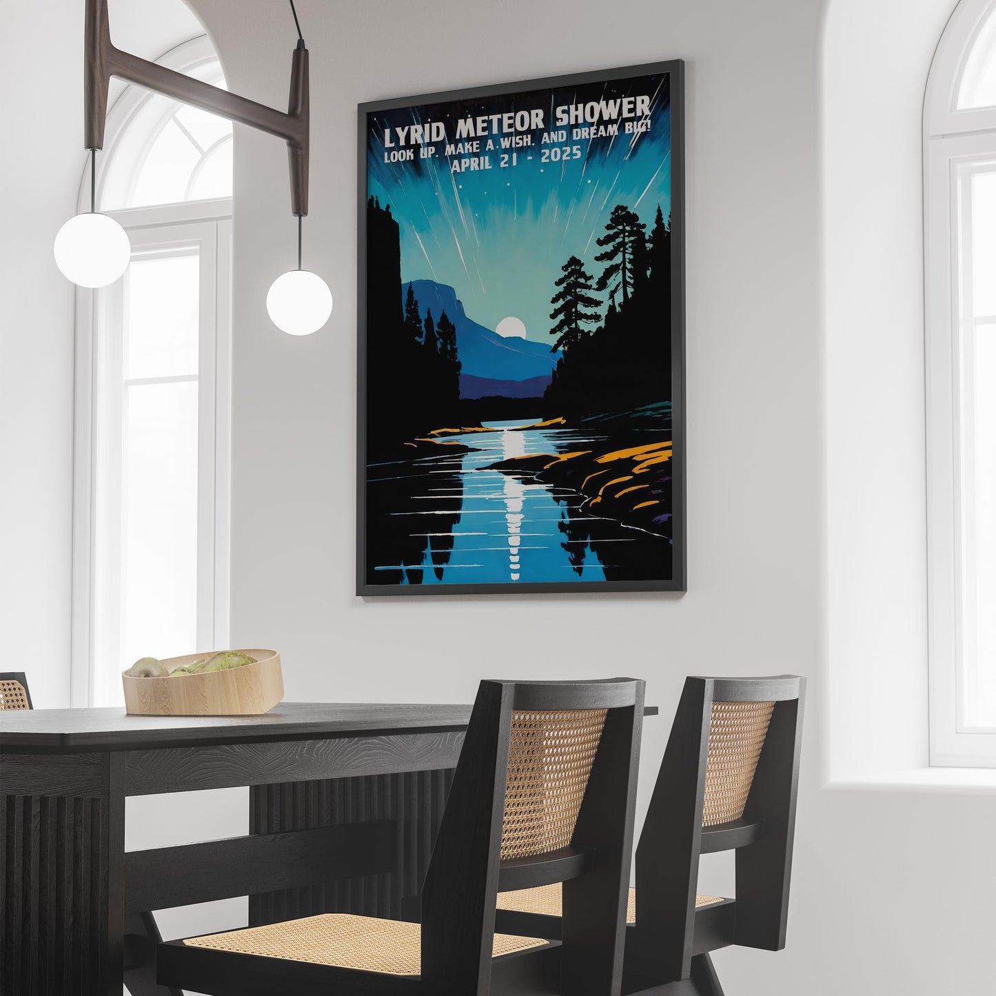 Meteor Shower Night Poster