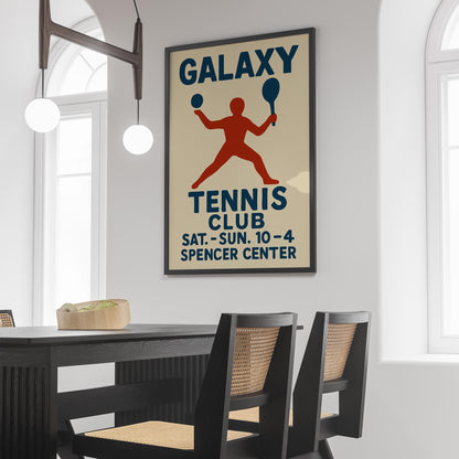 Galaxy Tennis Club Poster