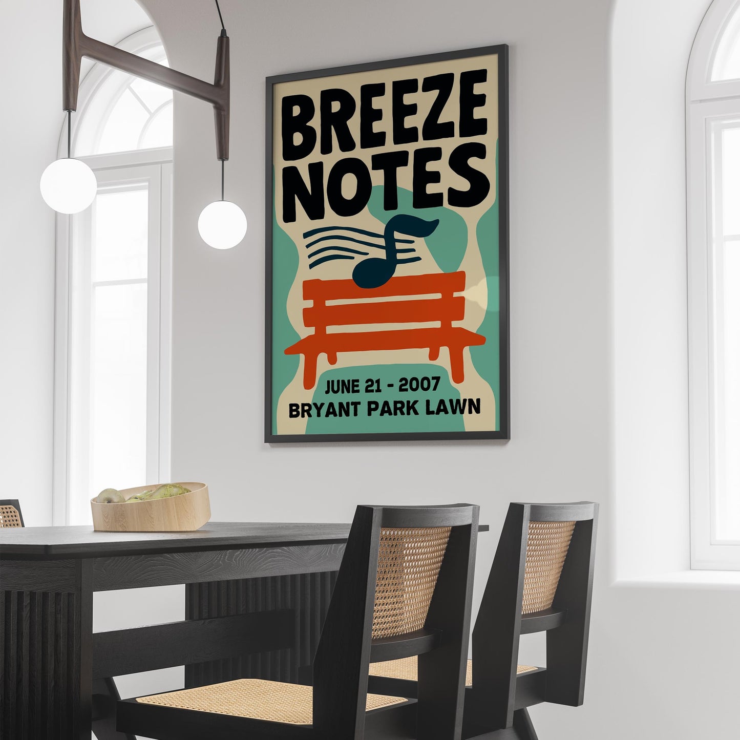 Breeze Notes Jazz Poster