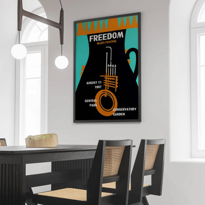 Freedom Blues Festival 1997 Retro Poster