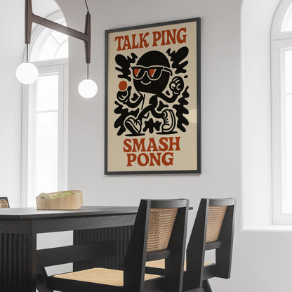 Smash Pong Retro Poster