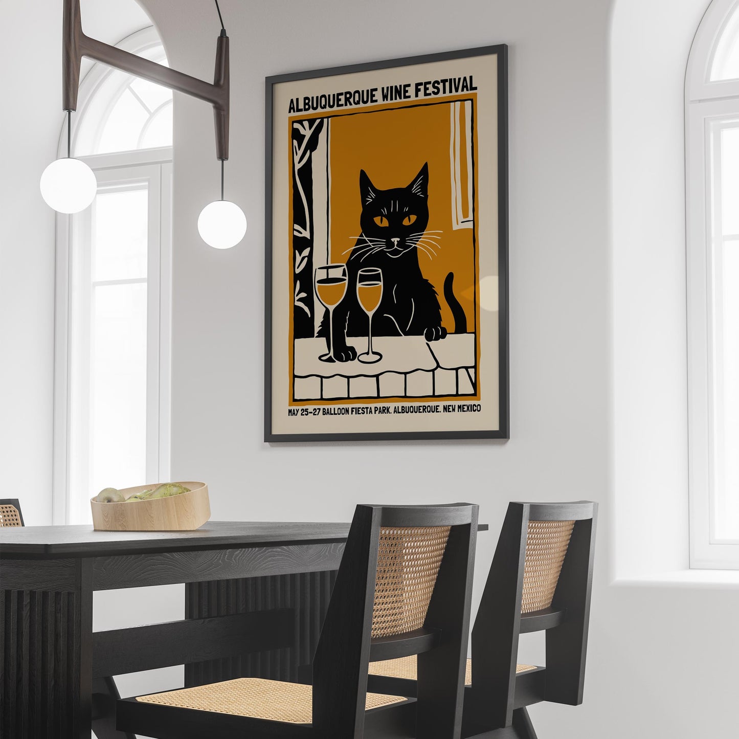 Wine Cat Poster Print
