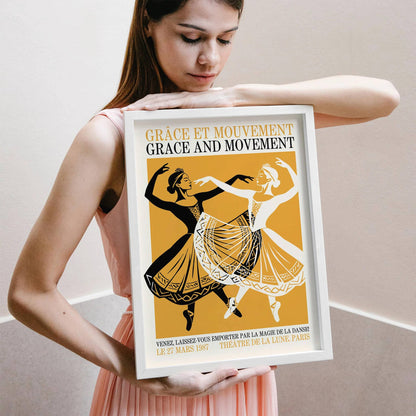 Retro Paris Ballet Wall Art Print