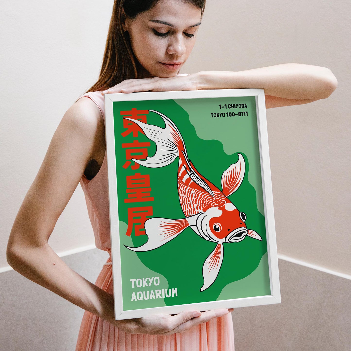 Tokyo Aquarium Koi Poster