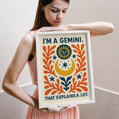 Gemini Zodiac Poster Print