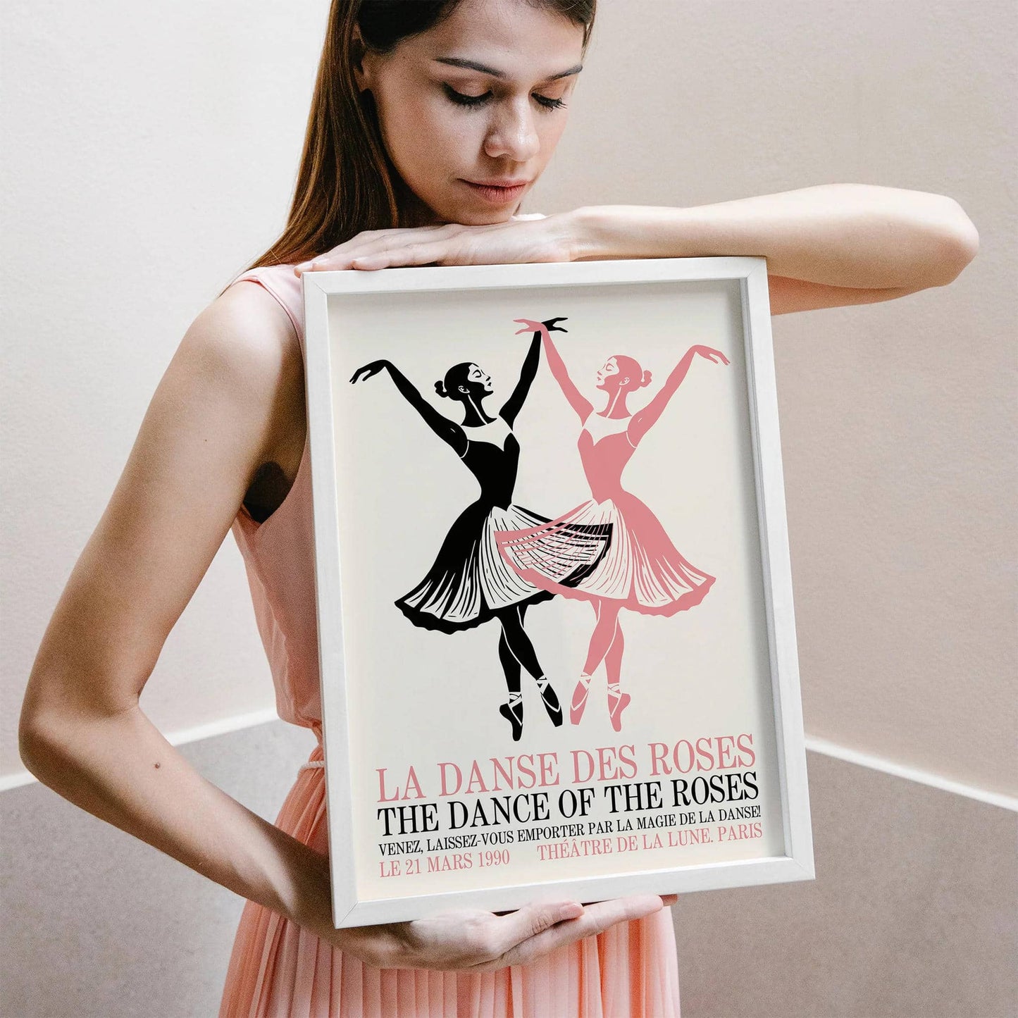 1990 Retro French Ballerina Wall Art