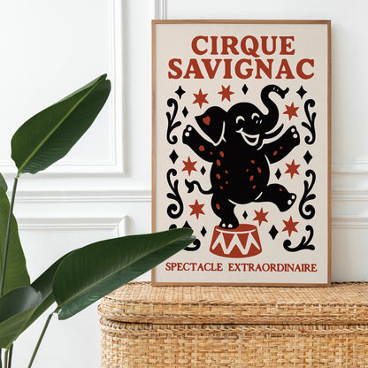 Cirque Savignac Circus Art Print