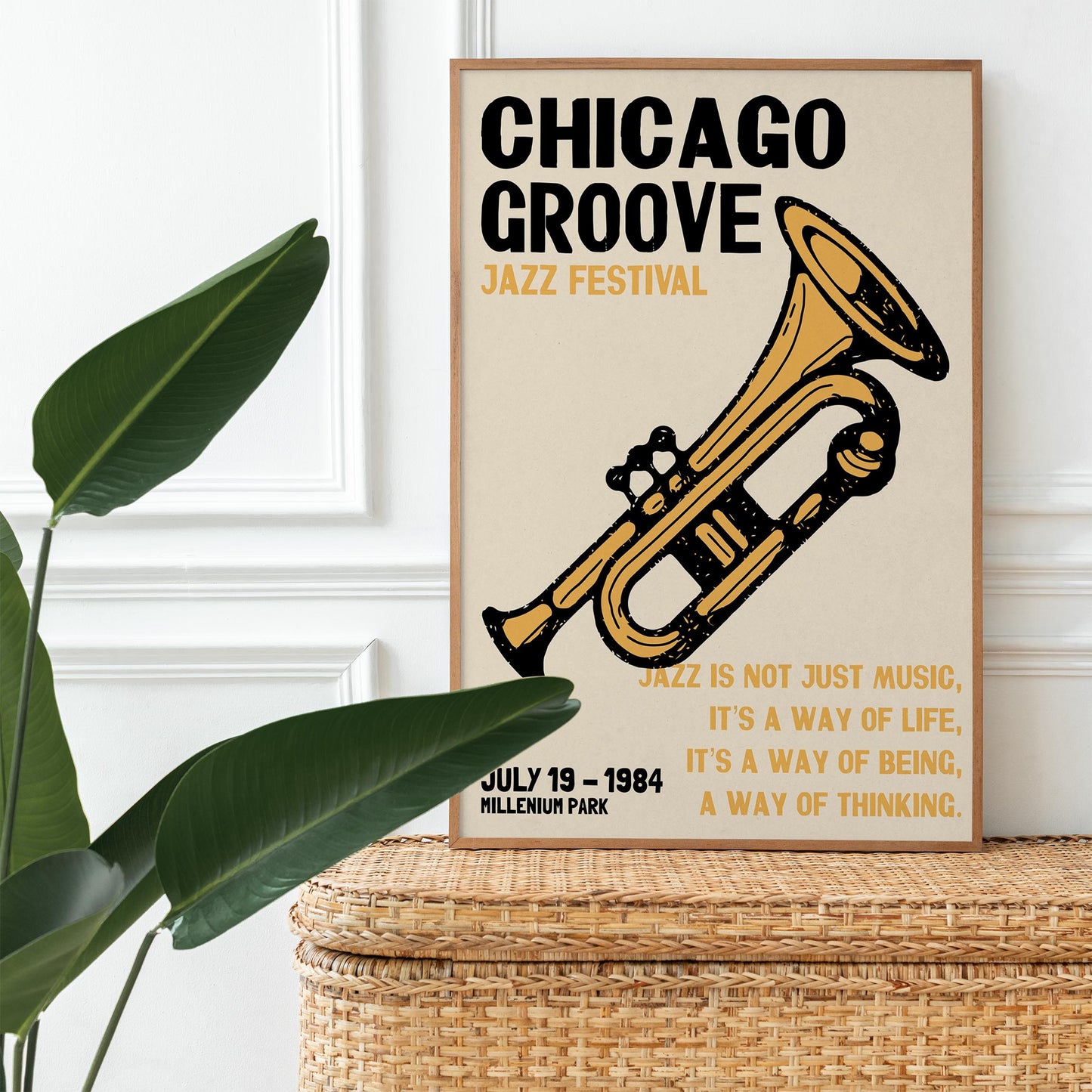 Chicago Groove Jazz Trumpet Poster Print