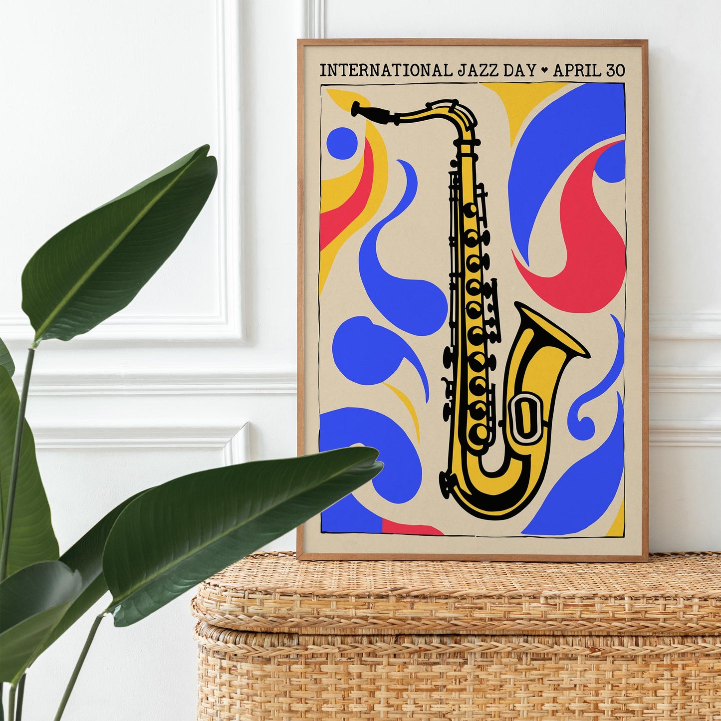International Jazz Day Sax Poster Print