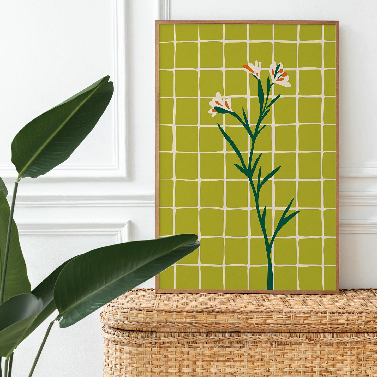 Retro Minimalist Green Nature Poster
