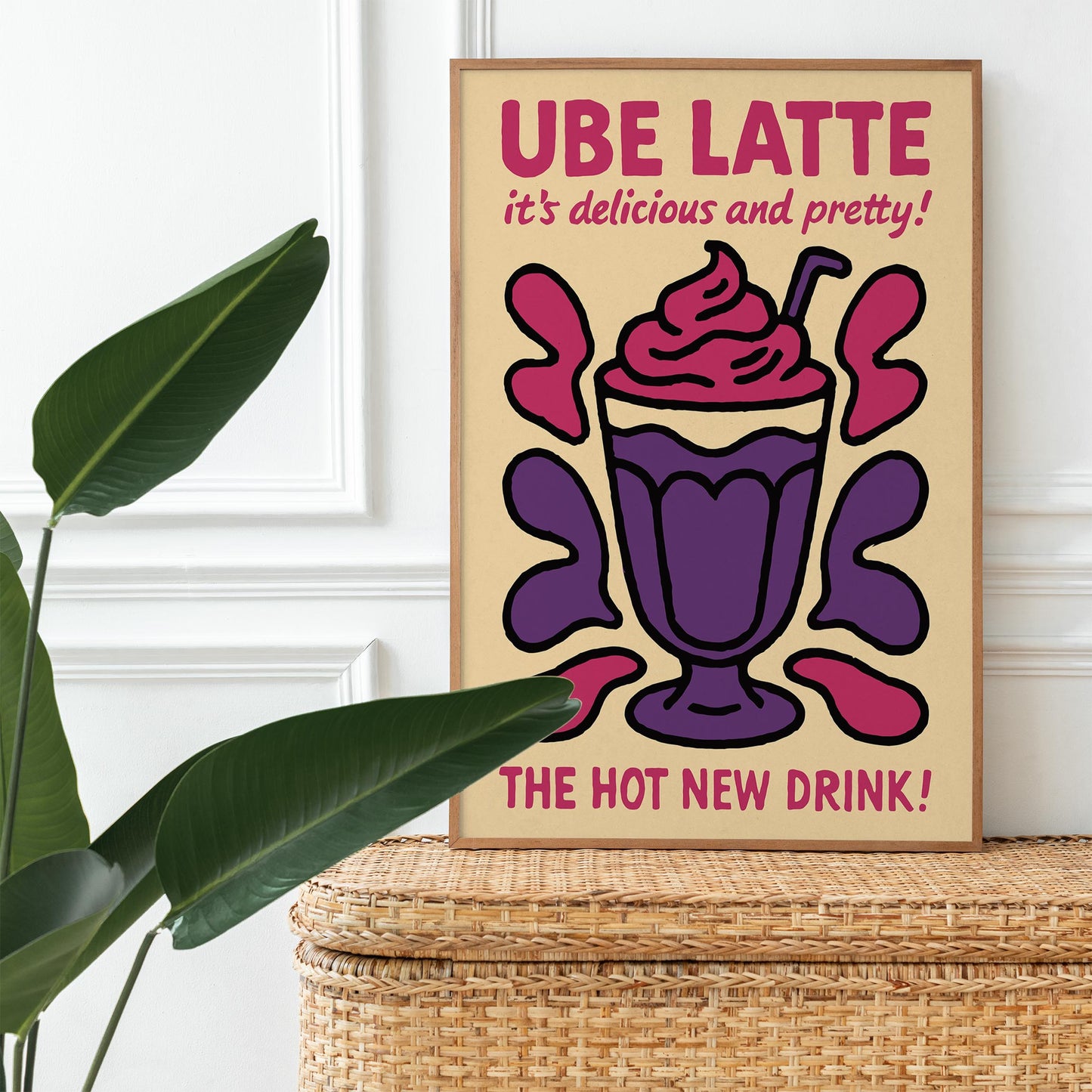 Ube Latte Poster Print
