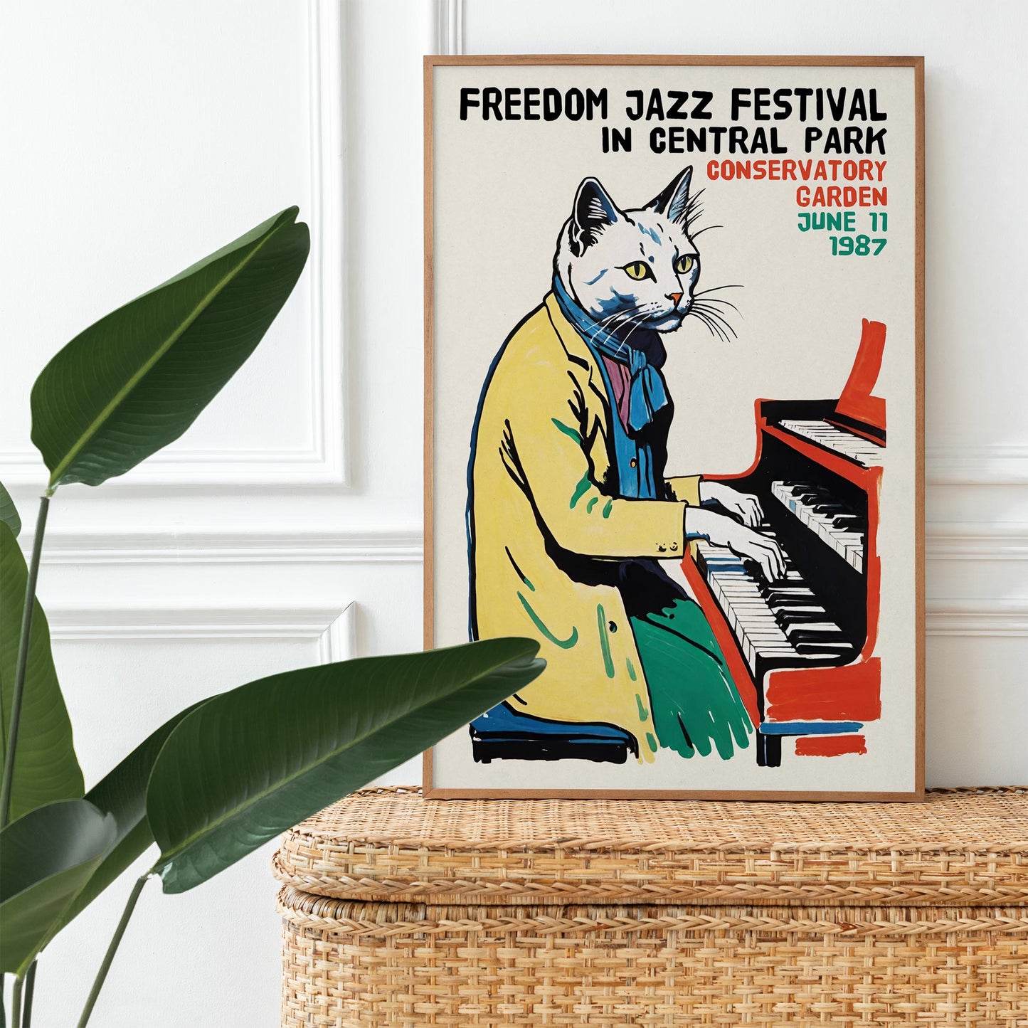 Jazz Festival Cat Poster