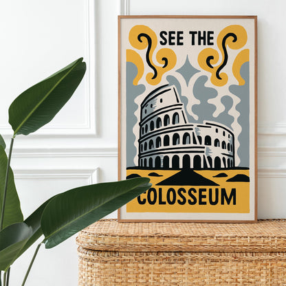 Colosseum Travel Poster Print