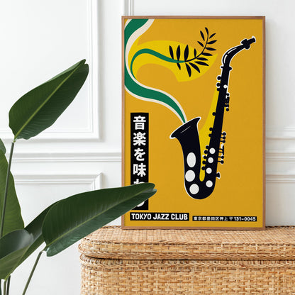 Tokyo Jazz Club Saxophone Poster