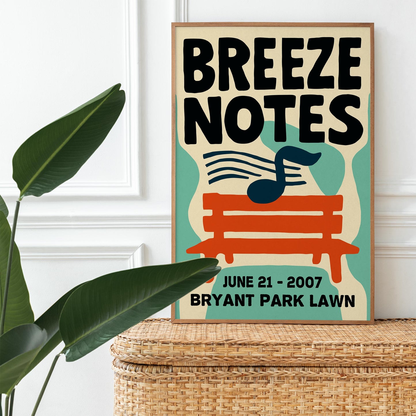 Breeze Notes Jazz Poster