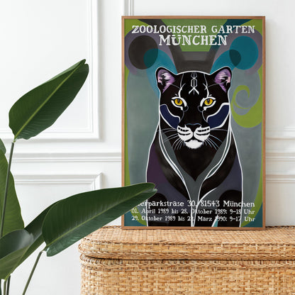 Munich Zoo Vintage Animal Poster Print