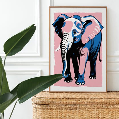 Elephant Cozy Wall Art Print