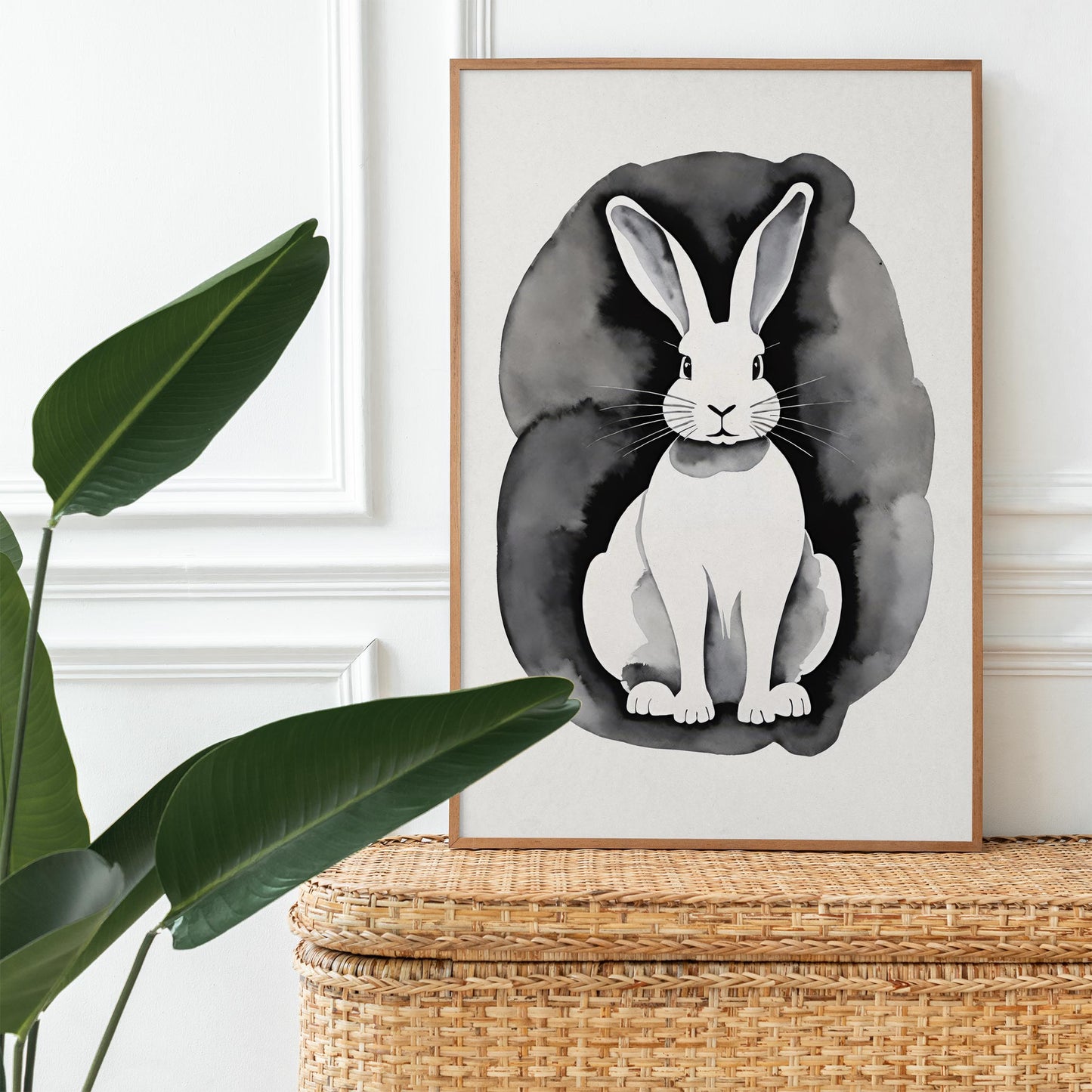 Watercolor Bunny Poster Print