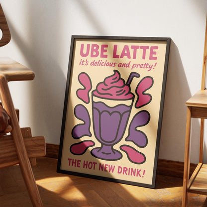Ube Latte Poster Print