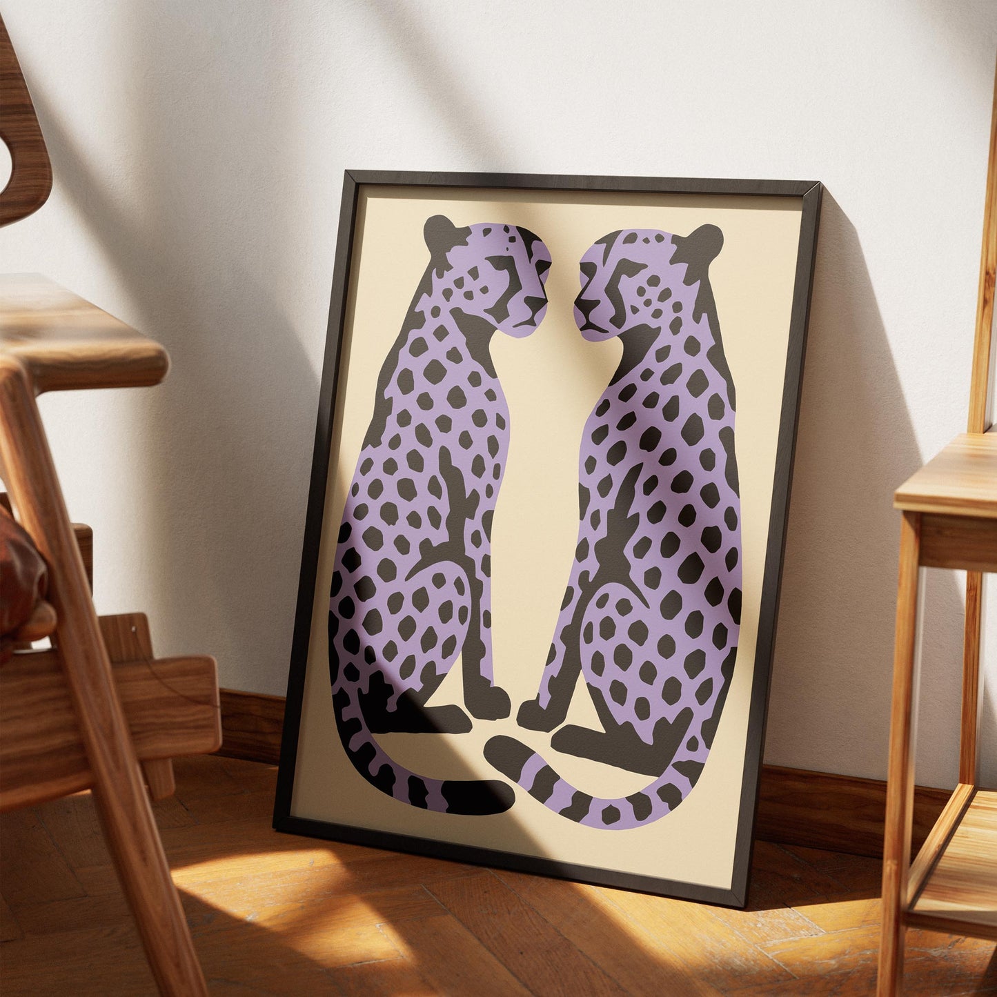 Purple Leopard Poster - Animal Wall Art Print