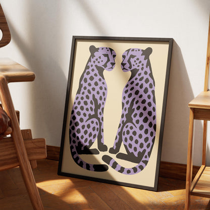 Purple Leopard Poster - Animal Wall Art Print