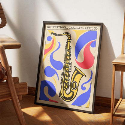 International Jazz Day Sax Poster Print
