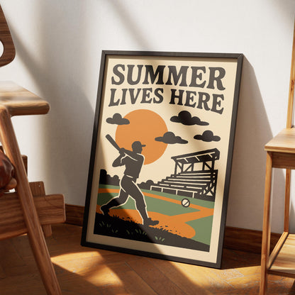 Baseball Summer Poster