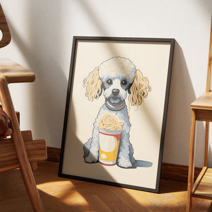 Noodle Poodle Pet Portrait Print