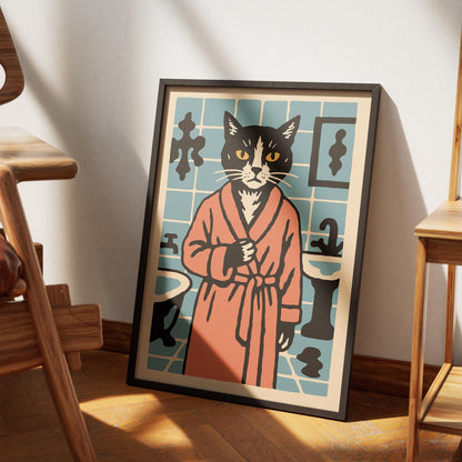 Bathroom Cat Wall Art