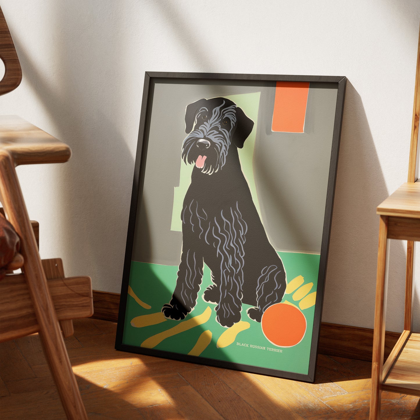 Black Terrier Artsy Wall Art Print