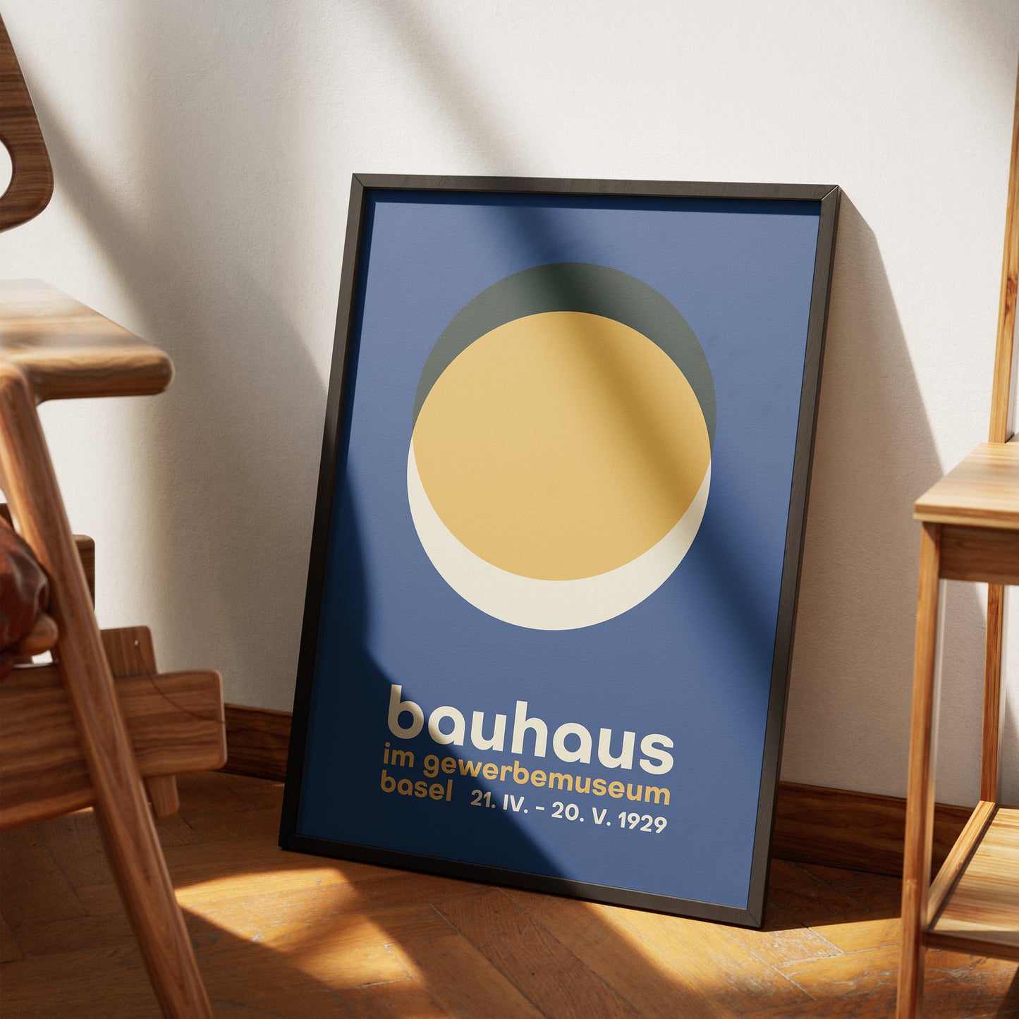 Bauhaus Sun Blue Poster