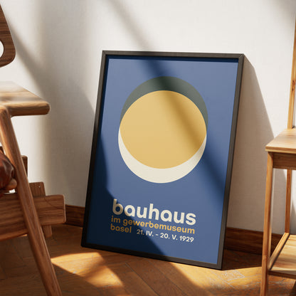 Bauhaus Sun Blue Poster